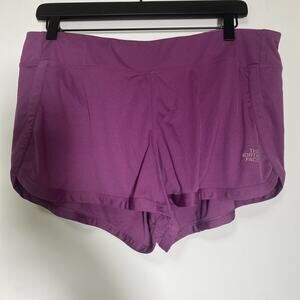Women's THE NORTH FACE Purple Lightweight Performance Running Shorts w/ Liner L